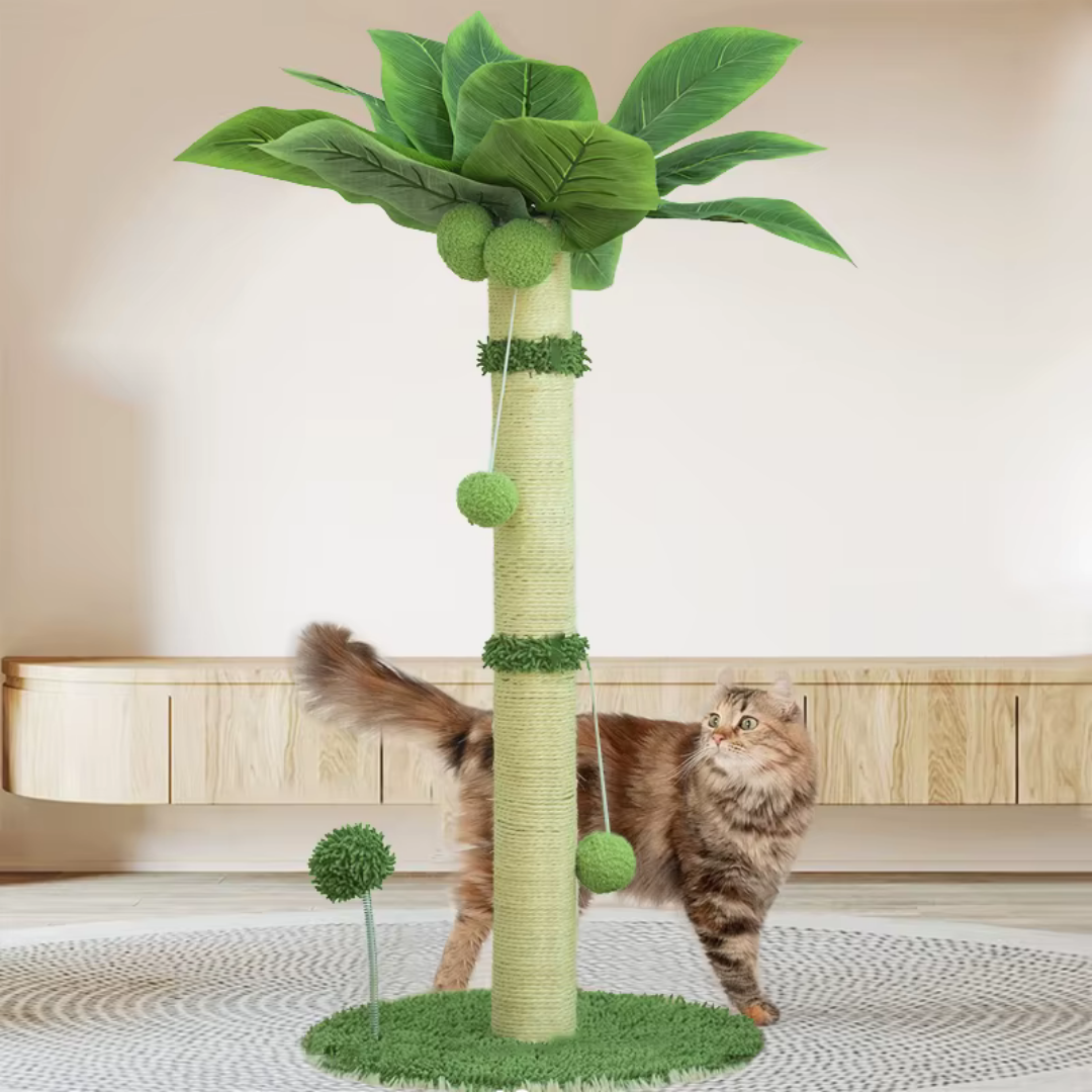 Interactive Tall Cat Scratching Post